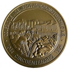 Medal - 50th Anniversary of College of Agricultural Engineers of Chile