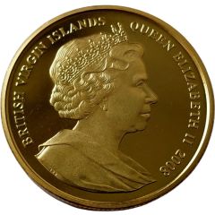 1 Dollar - Elizabeth II King Richard I the Lionheart, Gold plated