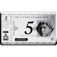 5 Dollars - Charles III Silver Note Coinbar