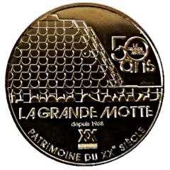 Monnaie de Paris Tourist Token - La Grande Motte Patrimoine du XXe siècle - 50 ans