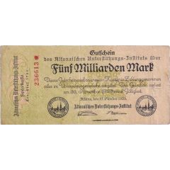 5 000 000 000 Mark Altonaisches Unterstützungs-Institut