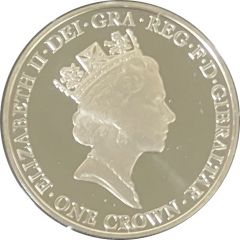1 Crown - Elizabeth II 90th Birthday - 3rd Effigy, Silver Proof