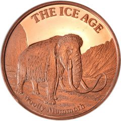 1 Ounce Copper - Wooly Mammoth The Ice Age