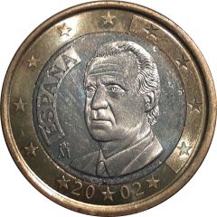 1 Euro - Juan Carlos I 1st type - 1st map