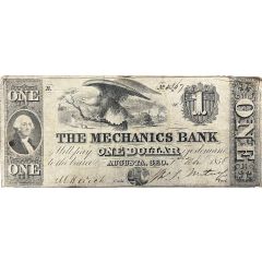 1 Dollar Mechanics Bank of Augusta - Georgia