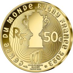 50 Euros Rugby World Cup France 2023, gold