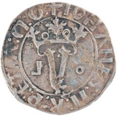 Vintém - João II `inv. L-º` at each side of `Y`, Lisboa mint