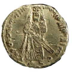 Solidus / Dinar - Abd al-Malik - standing caliph type Arab-Byzantine