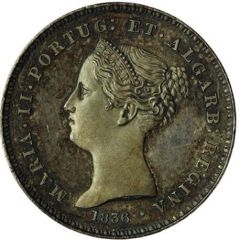 100 Réis - Maria II Pattern