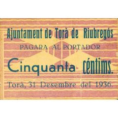 50 Céntimos Torà de Riubregós