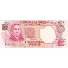 50 Piso White border