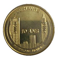 Monnaie de Paris Tourist Token - Le Havre Patrimoine Mondial - 10 ans