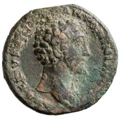 As - Marcus Aurelius TR POT III COS II S C, Minerva