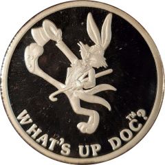 1 oz Silver Happy Birthday Bugs: 50th Birthday `What`s Up Doc?`