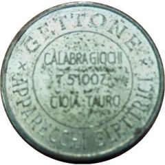 Token - Gettone Apparecchi Da Gioco Calabria giochi, Gioia Tauro