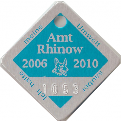 Dog Tax Token Amt Rhinow 2006-2010