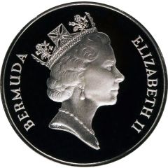 1 Dollar - Elizabeth II 3rd portrait, Piedfort