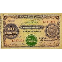 10 Centavos Overprint on P#6 Portuguese Guinea