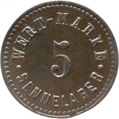5 Pfennig Wert-Marke, Sennelager
