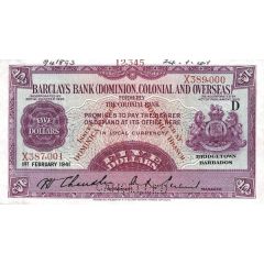 5 Dollars Barclay`s Bank