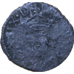 1 Liard - Charles IX Émission illégale des huguenots à Montélimar, 21 janvier-23 mars 1568