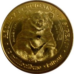Monnaie de Paris Tourist Token - Réserve Africaine de Sigean Viviane l`ours du Tibet - 12 millionième visiteur