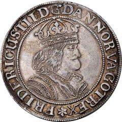 1 Speciedaler - Frederik III Type I.A, 5 lines in crown, date outside inner ring
