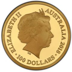 100 Dollars - Elizabeth II 4th Portrait - 25th Anniversary Australian Kangaroo