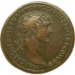 Dupondius - Trajan S P Q R OPTIMO PRINCIPI S C
