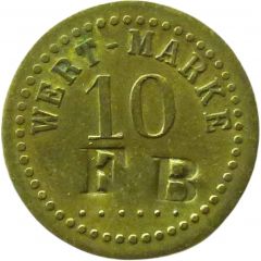 10 Pfennig Wert-Marke, Countermarked `FB`