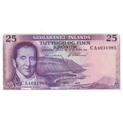 25 Krónur Seðlabanki Íslands