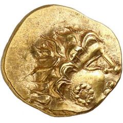 1/4 Stater with hippophorus and flower
