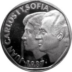 500 Pesetas - Juan Carlos I silver,portraits
