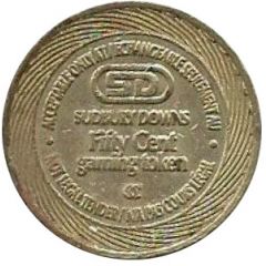 50 Cent Gaming Token - Sudbury Downs Ontario