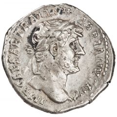 Denarius - Hadrian P M TR P COS III, Pax