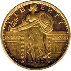 1/4 oz Copper Golden State Mint - Standing Liberty