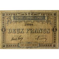2 Francs - Chambre de commerce de Limoges