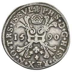 1/2 Daalder `1/2 Bourgondische Kruisrijksdaalder` - Philip II