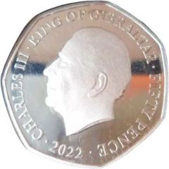50 Pence - Charles III King`s Accession, Silver
