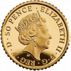 50 Pence - Elizabeth II 5th portrait, 1/40 oz Fine Gold