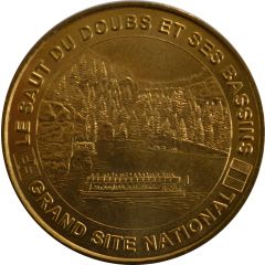 Tourist token - Monnaie de Paris - Villers-le-Lac - Le saut du Doubs le bateau