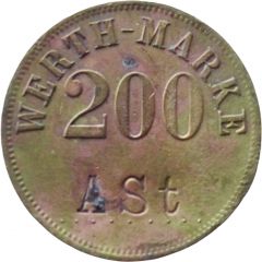 200 Pfennig Werth-Marke, Countermarked 'ASt'