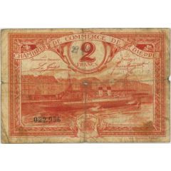 2 Francs - Chambre de Commerce de Dieppe 76