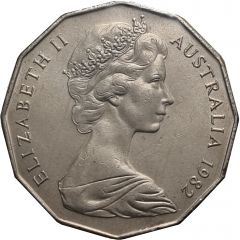 50 Cents - Elizabeth II 2nd Portrait - Brisbane Commonwealth Games