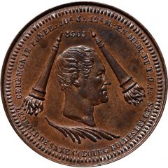 Medal - Funeral Ceremony at the Grand Orient of Belgium in Memory of Leopold I
