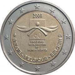 2 Euros - Albert II Human Rights