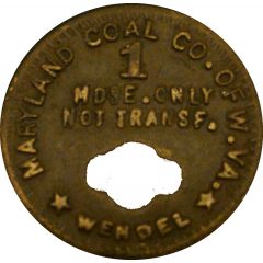 1 Cent - Maryland Coal Company Wendel, West Virginia