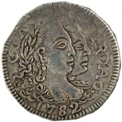 1 Pardau - Maria I and Pedro III Goa mint