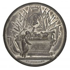 Medal - George III Lord Nelson, P. Wyon, white metal