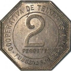 2 Pesetas - Cooperativa de Teixidors a Ma